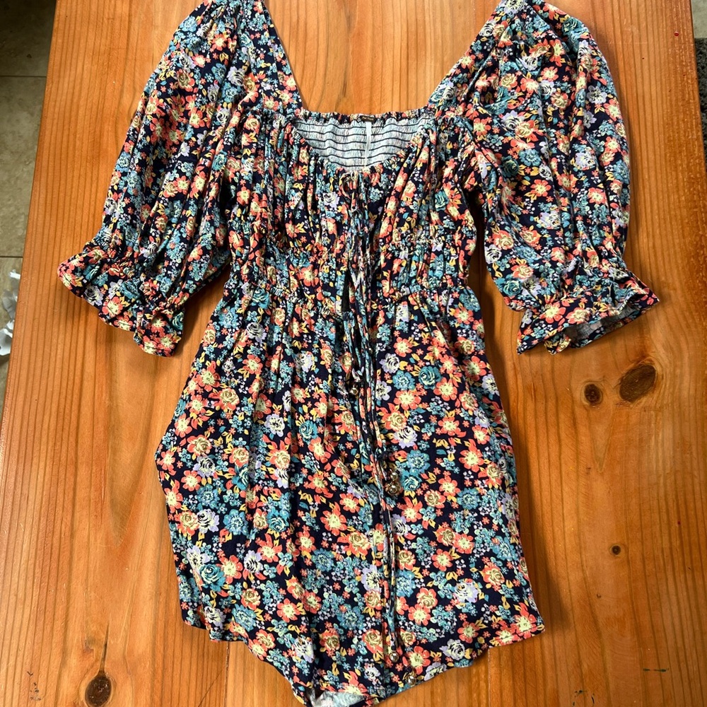 Free People print romper